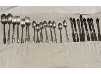 Flatware Service For 8 Plus Extra Serving Pieces & Teaspoons First Love