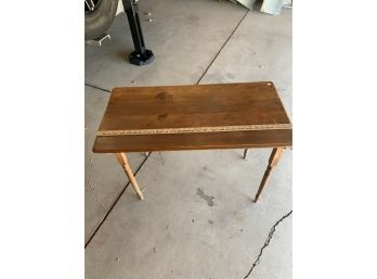 Vintage Sewing Table Tailor W Ruler/measure Folding Wood