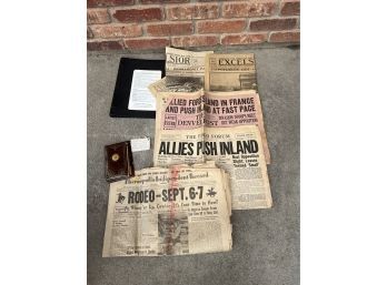 Old Newspapers, Monkey Shines Card, Small Notebook