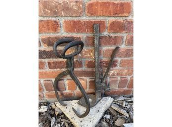 Antique Ice Tongs And Bottle Capper Cast Iron