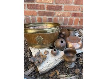 8 Pieces Copper Incl Bowl, Cup, Bucket & Etc