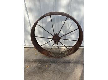 Large Metal Tractor Wheel