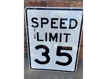 Vintage - Retired Speed Limit 35 MPH Street Sign