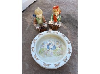 Bunnykins Baby Dish & 2 Figurines