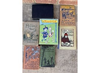 Lot Of Very Old Children's Books Incl 1920 Girl Scout Handbook  &  Wizard Of Oz