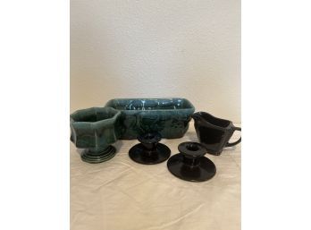 Hull Pottery & More, Vases, Creamer, Candlesticks