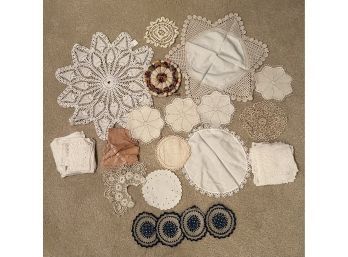 Large Lot Of Homemade Doilies