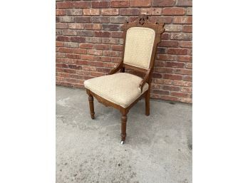 Antique Victorian Eastlake Style Solid Wood Chair