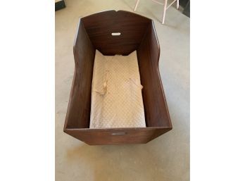 Antique Large Wooden Baby Cradle