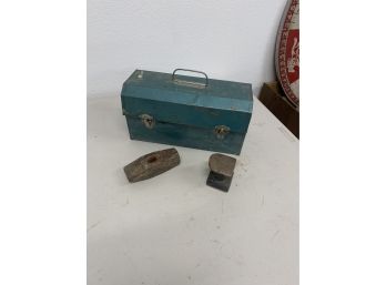 Blue Metal Tool Box, Odd Tools