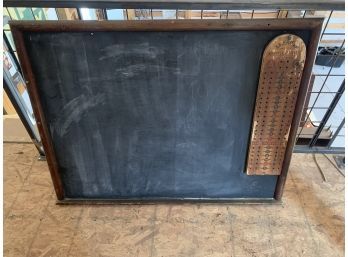 Large Vintage Natural Wood Chalkboard Game Score Keeping Scoreboard American Shufflecard CO  Heavy Slate