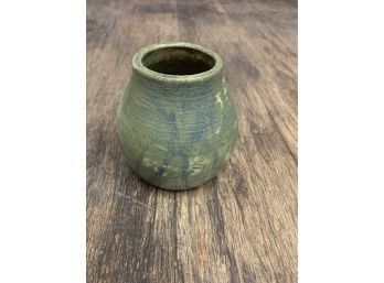 Hand Made Blue Green Pottery Vase Great Colors