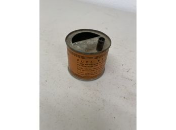 Vintage Orange Metal Spout Tin Advertising Fuel Measure For Iron