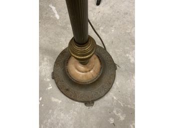 Cast Iron Floor Lamp With Pink Shade