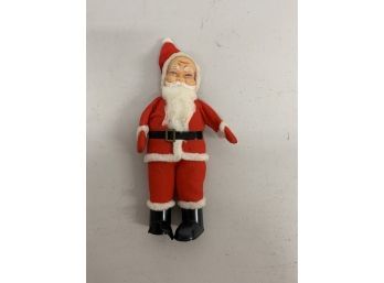 Mid-century Vintage Santa Claus, Stuffed Doll W/ Rubber Face As-is