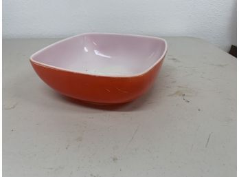 Vintage Primary Red Square Pyrex Hostess Bowl Serving Dish