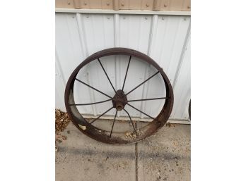 Antique Wagon Buggy Automobile Wheel 10 Spoke Iron