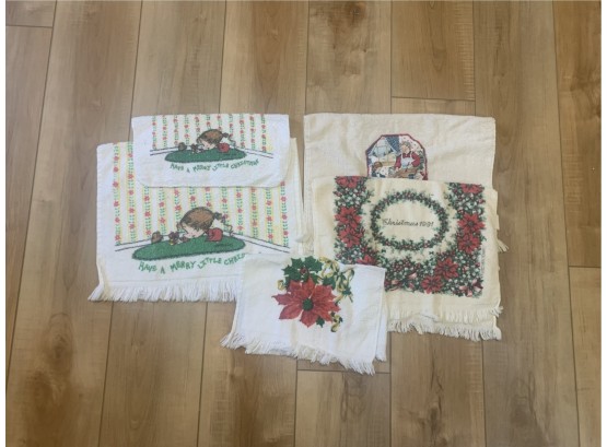 Lot Of Christmas Hand Towels