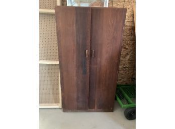 Vintage Large Wooden Wardrobe Armoire