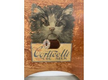 Corticelli Spool Silk Silk Lap Desk With Kitten Cat Logo