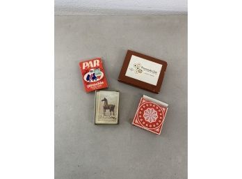 Lot Of Playing Cards Olympia Horse, Round, Normandie Club Etc