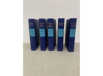Vintage Books Popular Science Library 1954 Mid Century Blue Books MCM Science Reference Collier Stars Earth Ch