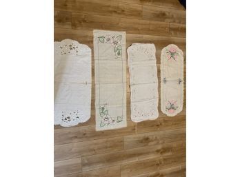 Lot Of Hand Embroidered Table Runners