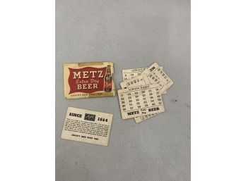 Vintage Beer Premium Metz Magic Cards & Original Envelope