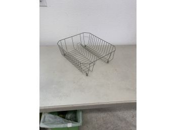 Slotted Metal In-Sink Dish Drying Tray Rack