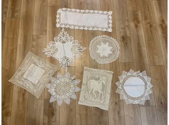Lot Of Vintage Hand Made Doilies