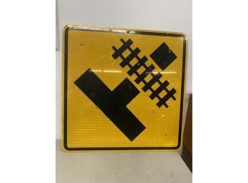 W10-3 Crossing And Intersection Sign - 36 X 36 - Large Aluminum Street Sign