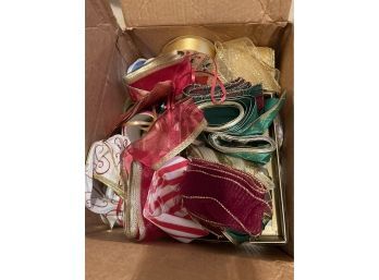 Large Lot Of Ribbon, Wired Ribbon And More For Crafts