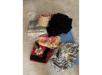 Lot Of Women's Scarves Dressing Accessories Floral And Others