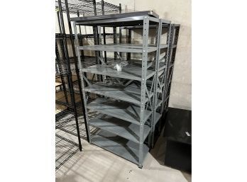 Free Standing 4.5' Tall Grey Metal Shelving Unit With 7 Shelves - Unit 2