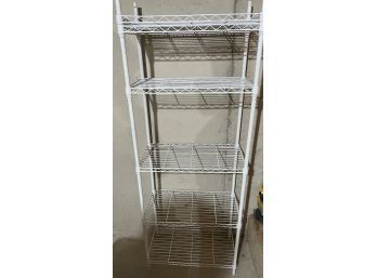 Smaller White  Shelving Unit Approx 4.75' Tall