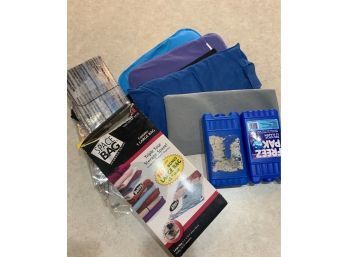 Storage Cube Vacuum Seal Bags And Lot Of Ice Packs