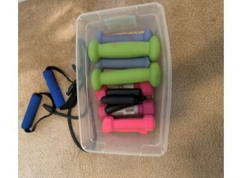 Lot Of Lightweight Handweights Incl 1, 2, And 3 Pounds