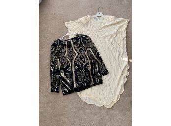 Fancy Beaded Sweaters/tops, One Is Silk