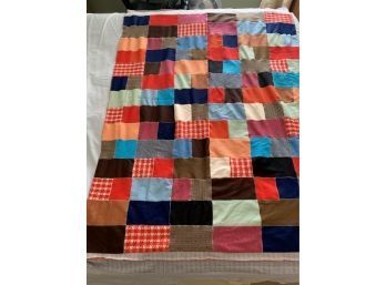 Quilt Top Unfinished Multi Colored Patch