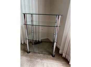 Glass HiFi 3 Tier  Top Shelf Stand Unit, Separate Music System Tv Stand