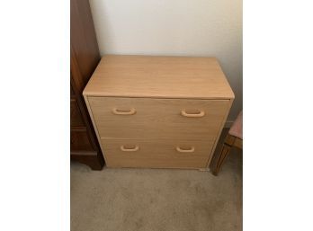 Two Drawer Wood Dresser With Two Pull Out Drawers