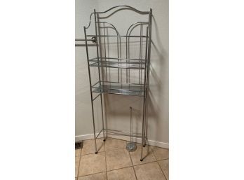 3-Tier Bathroom Space Saver, Over-The-Toilet Storage Shelf, Freestanding  Organizer And Toilet Paper Holder