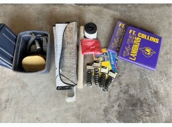 Home Improvement Lot With Curtain Rod And Rings,  Handheld Vacuum, Etc