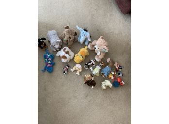 Many Stuffed Animals In Like New Condition, Wood Blocks