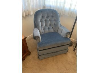 Vintage Blue Rocker Swivel Chair
