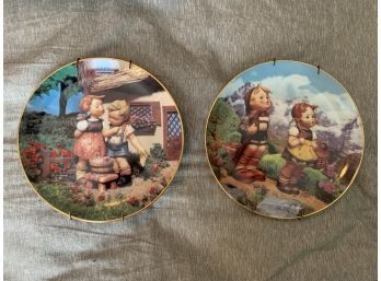 Two Vintage Hummel Little Companions 8' Collector Plates -  Squeaky Clean & Little Explorer