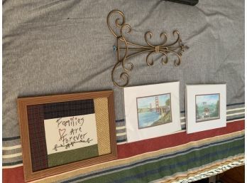 Lot Of Wall Decor Incl Two San Francisco  Pictures With Easel