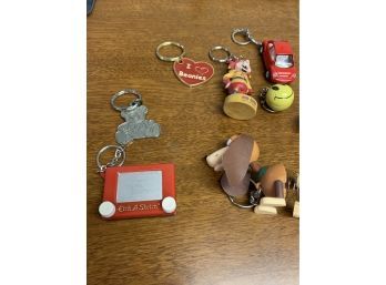 Lot Of Fun Keychains.  Toy Story, Etch-a-sketch And More