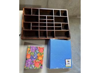 Wood Shadowbox  And 2 Photo Albums. Great For Crafts
