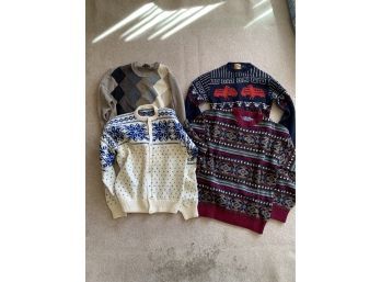 Lot Of 4 Vintage Wool Sweaters Pendleton, Jersild, Millers